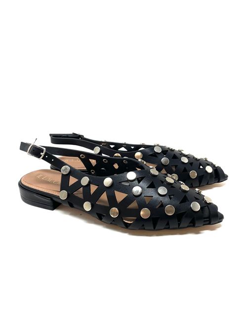Slingback donna traforata con borchiette IL LACCIO | 9049SOFTNERO